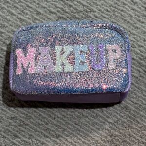 Sparkly Purple Makeup Bag for Kids